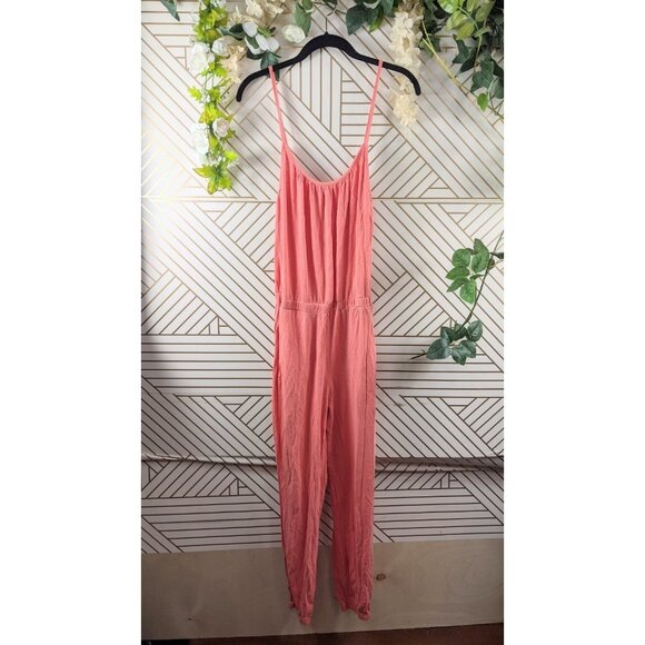 SUNDRY Women's Jumpsuit Sleeveless Elastic Waist Pink Orange Size 0 - Picture 1 of 9